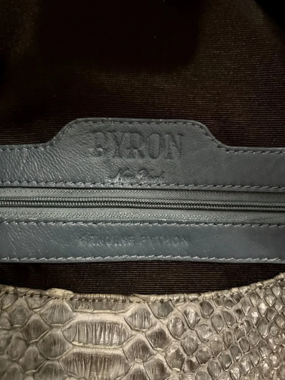 Auth BYRON NEW YORK Genuine Python Large Slouchy Hobo Bag...GORGEOUS!